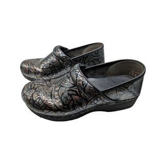 Dansko Professional Metallic Embossed Workwear Clogs Size 9